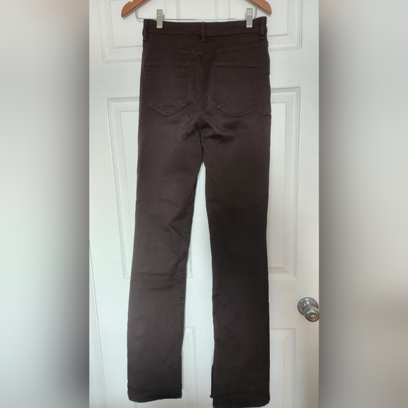 ASOS split hem brown denim - Picture 2 of 7